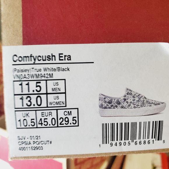 Vans Paisley True White Comfycush Era - Picture 2 of 16